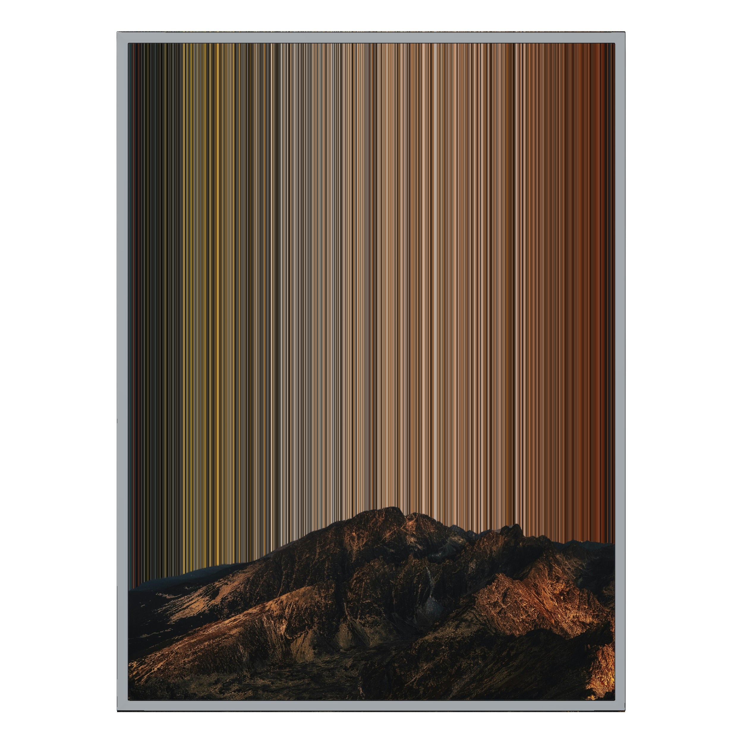 34×60" Metallic Float Frame Canvas - Silver Frame variant