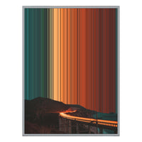 34×60" Metallic Float Frame Canvas - Silver Frame variant