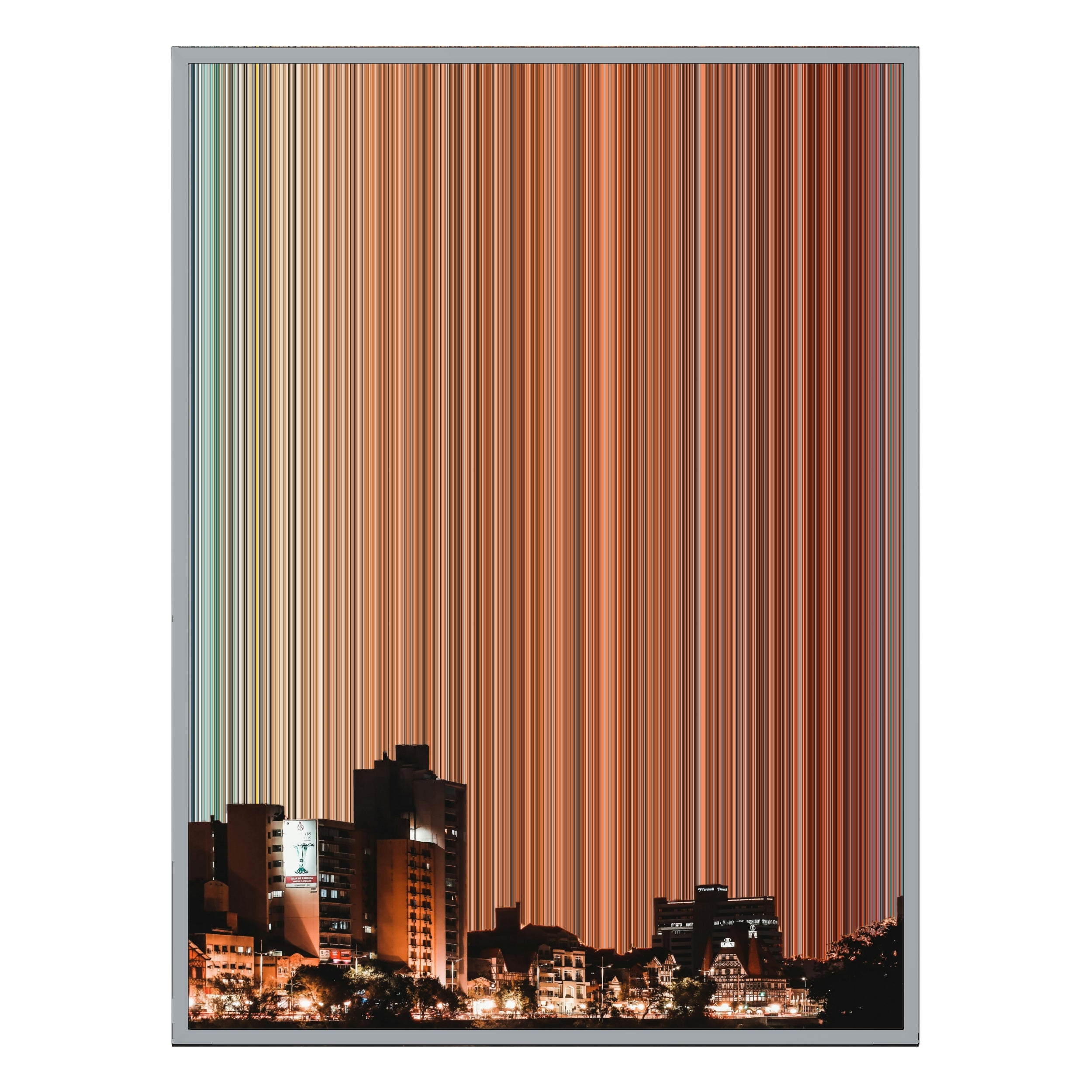 34×60" Metallic Float Frame Canvas - Silver Frame variant