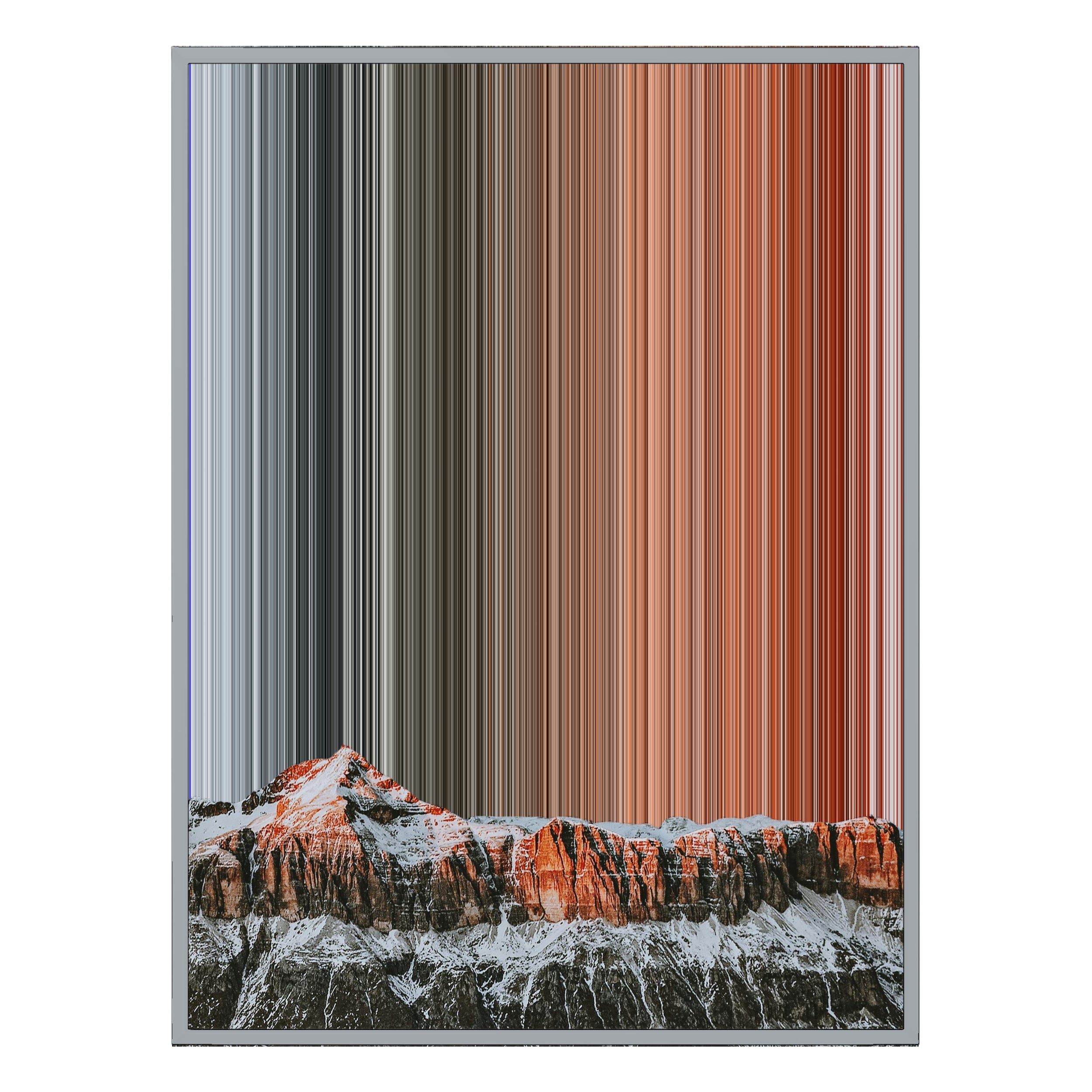 34×60" Metallic Float Frame Canvas - Silver Frame variant