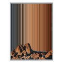 34×60" Metallic Float Frame Canvas - Silver Frame variant