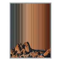 34×60" Metallic Float Frame Canvas - Silver Frame variant