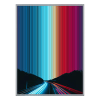 34×60" Metallic Float Frame Canvas - Silver Frame variant