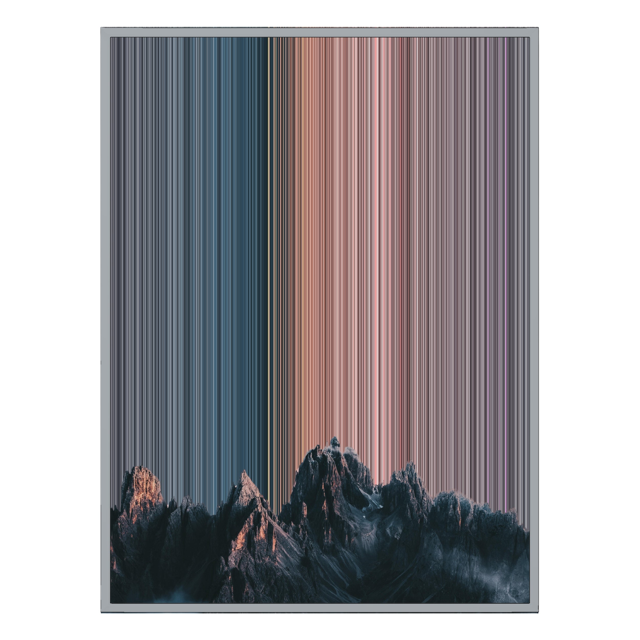 34×60" Metallic Float Frame Canvas - Silver Frame variant