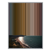 34×60" Metallic Float Frame Canvas - Silver Frame variant