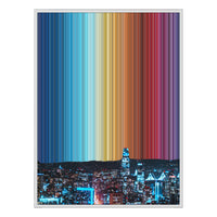 34×60" Metallic Float Frame Canvas - White Frame variant