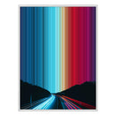 34×60" Metallic Float Frame Canvas - White Frame variant