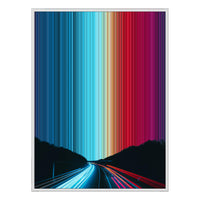 34×60" Metallic Float Frame Canvas - White Frame variant