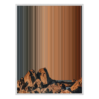 34×60" Metallic Float Frame Canvas - White Frame variant