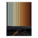 34×60" Metallic Float Frame Canvas - White Frame variant