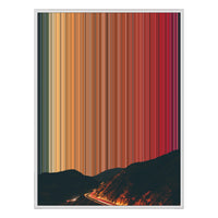 34×60" Metallic Float Frame Canvas - White Frame variant