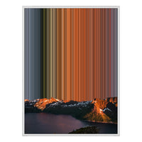 34×60" Metallic Float Frame Canvas - White Frame variant