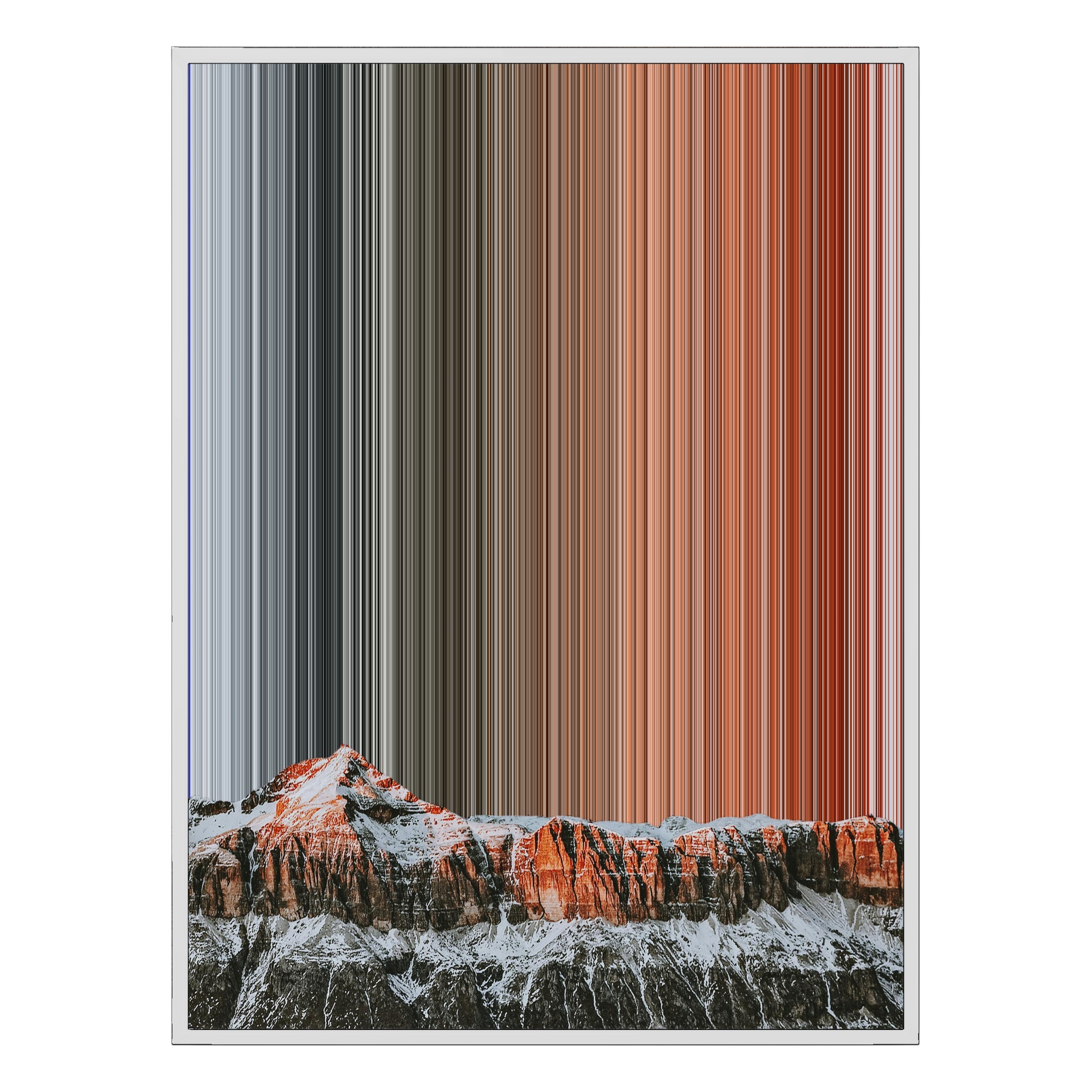 34×60" Metallic Float Frame Canvas - White Frame variant