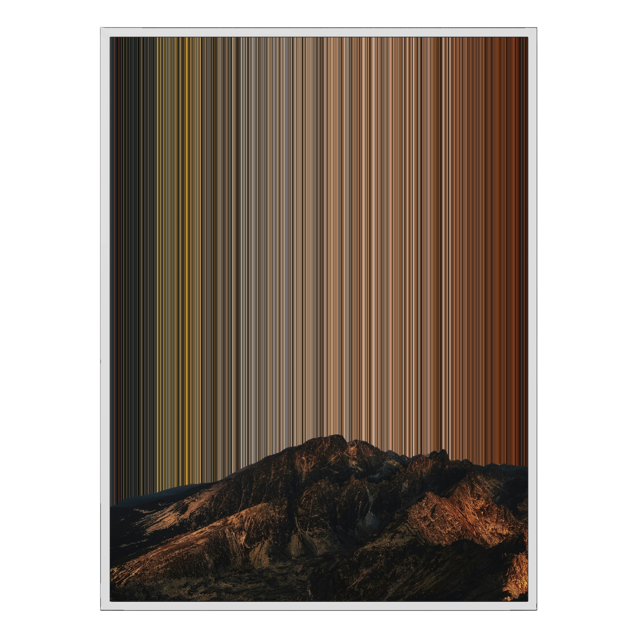 34×60" Metallic Float Frame Canvas - White Frame variant