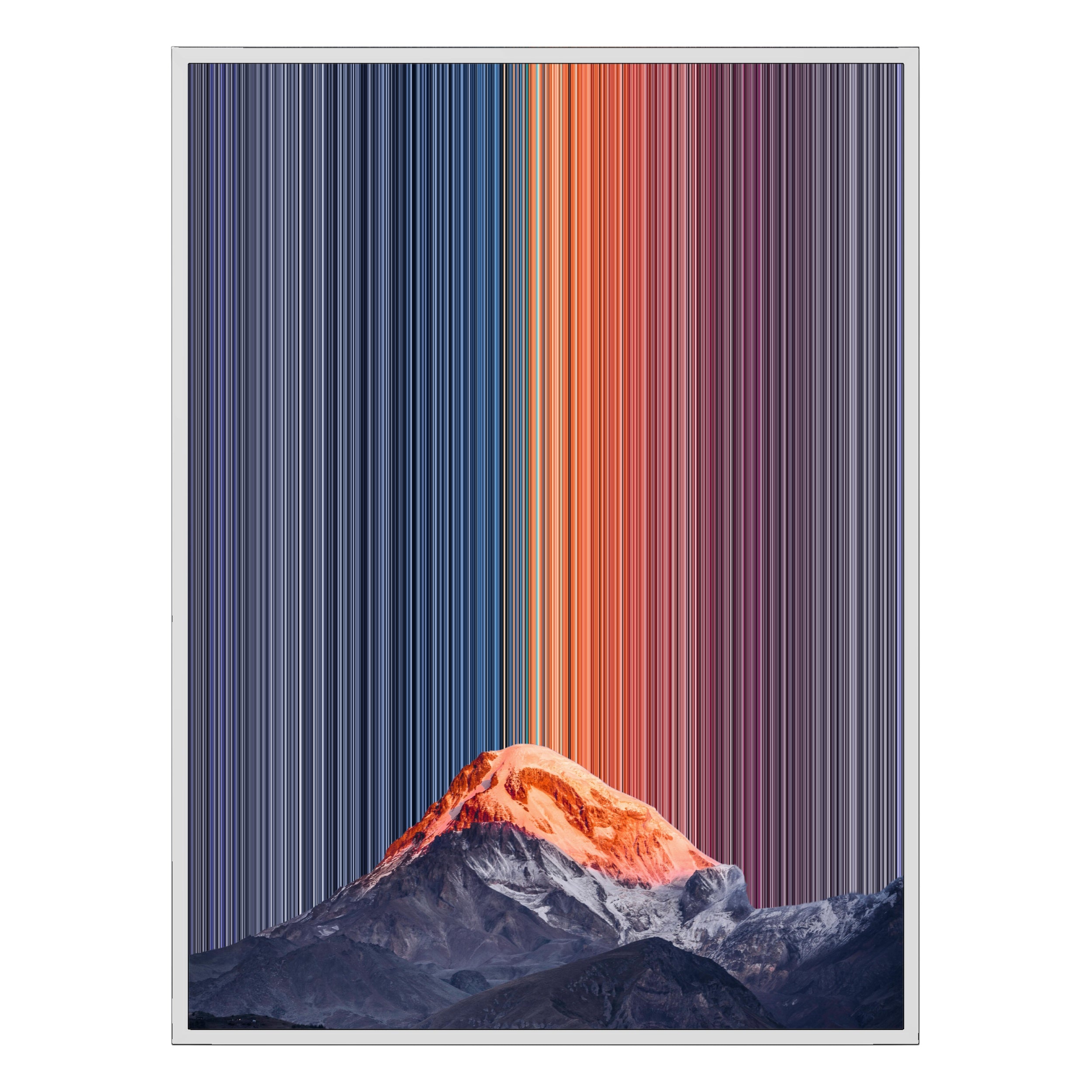 34×60" Metallic Float Frame Canvas - White Frame variant