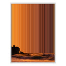 34×60" Metallic Float Frame Canvas - White Frame variant