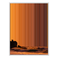 34×60" Metallic Float Frame Canvas - White Frame variant