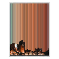 34×60" Metallic Float Frame Canvas - White Frame variant