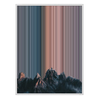 34×60" Metallic Float Frame Canvas - White Frame variant