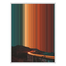 34×60" Metallic Float Frame Canvas - White Frame variant