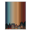 34×60" Metallic Float Frame Canvas - White Frame variant