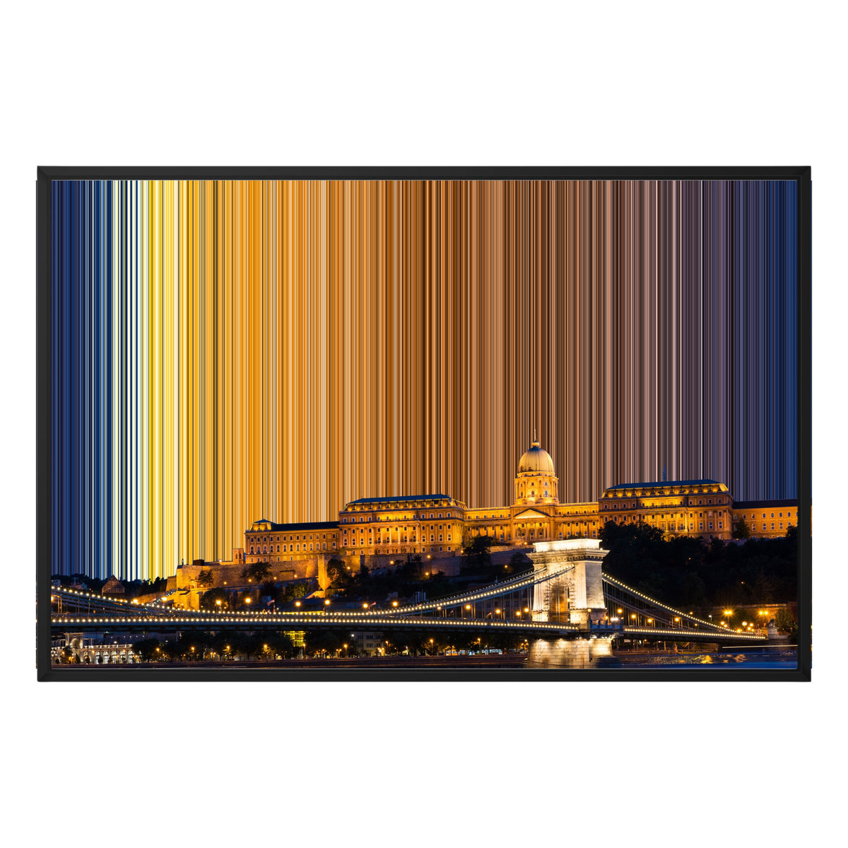 Lienzo con marco flotante, 36×24", marco negro