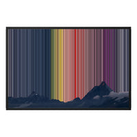 Lærred i floater-ramme, 36×24", sort ramme