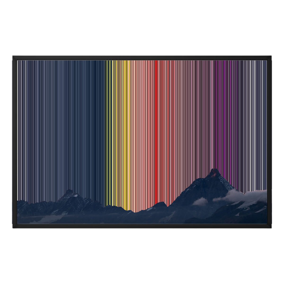 Lærred i floater-ramme, 36×24", sort ramme