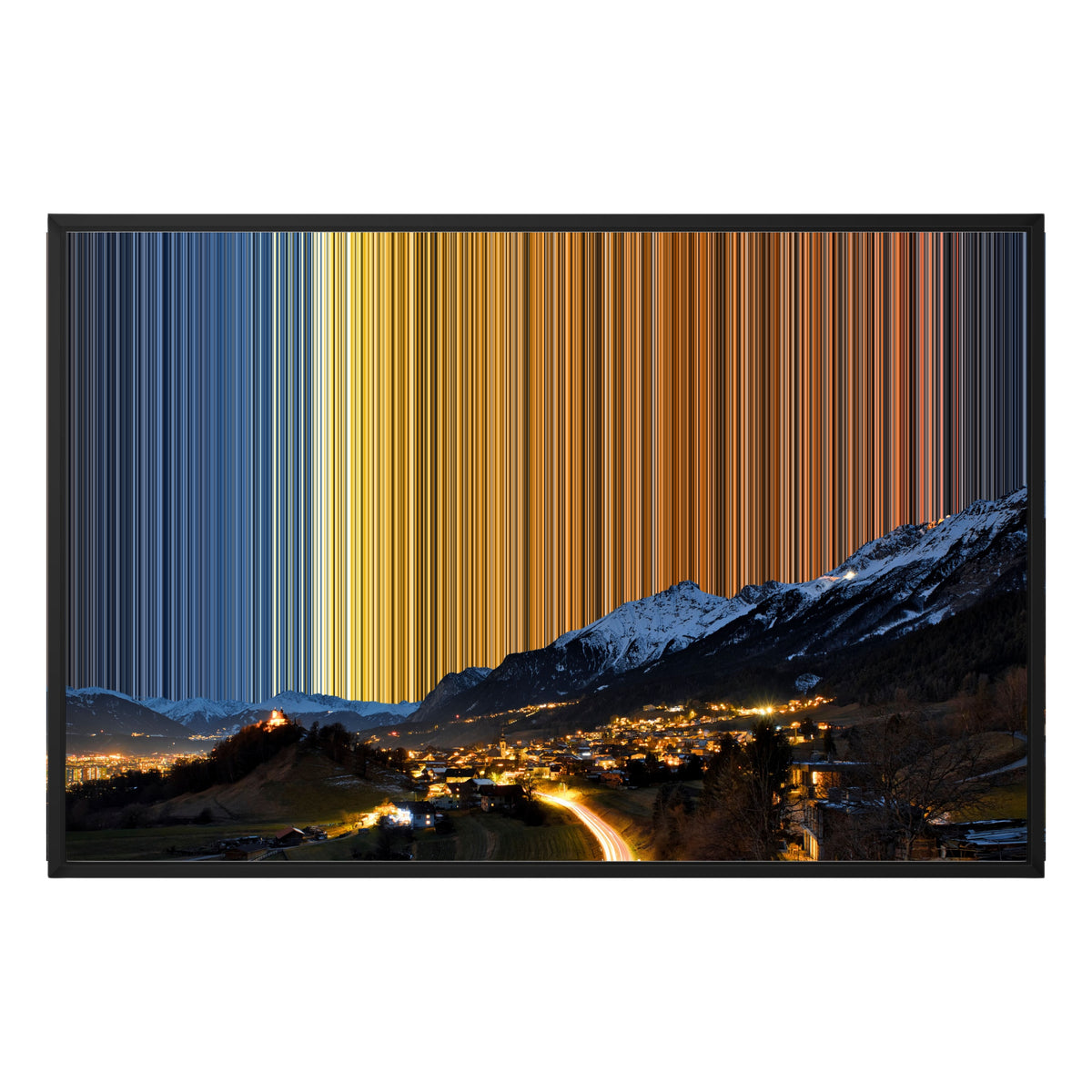 36×24" Float Frame Canvas - Black Frame variant