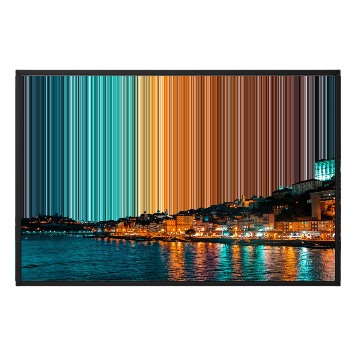 Lienzo con marco flotante, 36×24", marco negro
