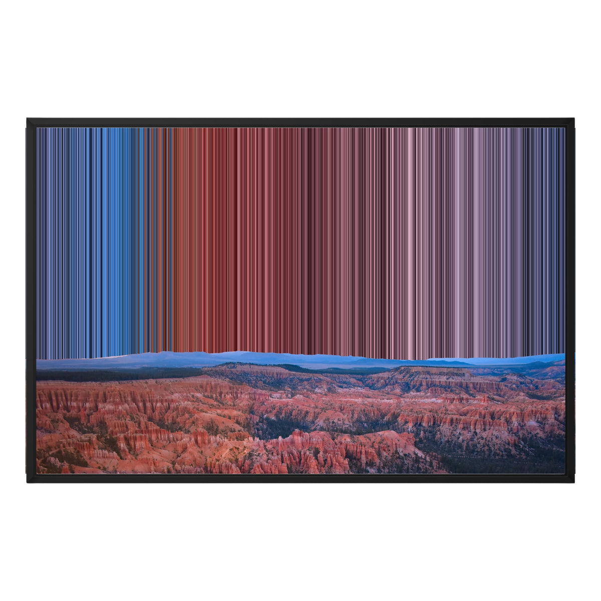 Lærred i floater-ramme, 36×24", sort ramme