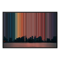 Leinwandbild mit Schattenfugenrahmen im Format 36×24", schwarzer Rahmen