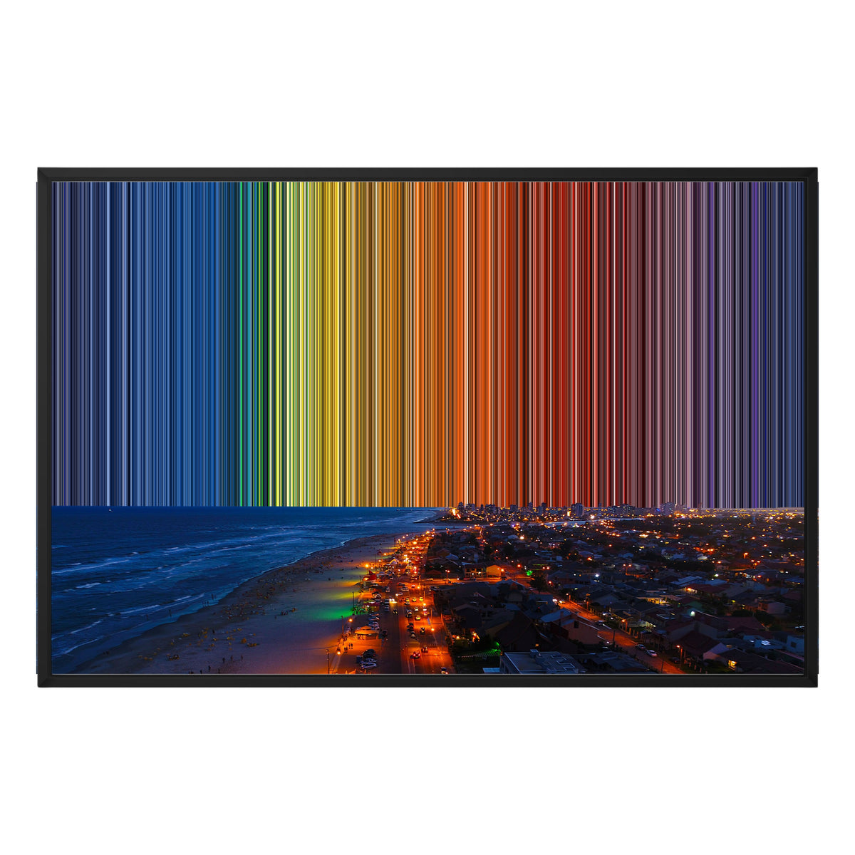 Lienzo con marco flotante, 36×24", marco negro