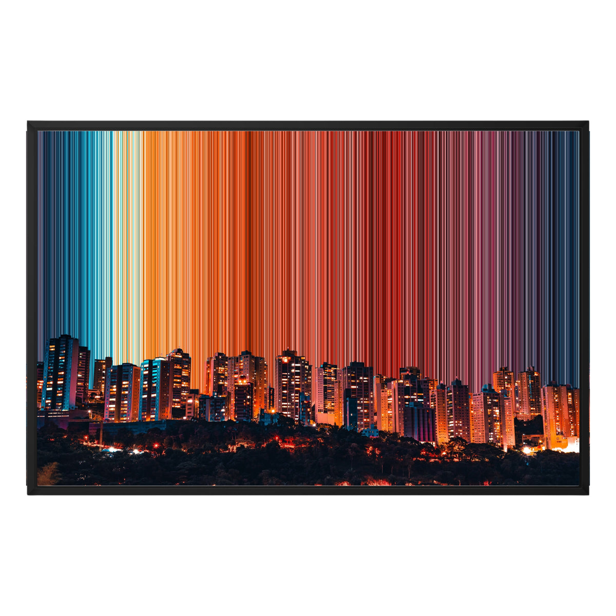 Leinwandbild mit Schattenfugenrahmen im Format 36×24", schwarzer Rahmen