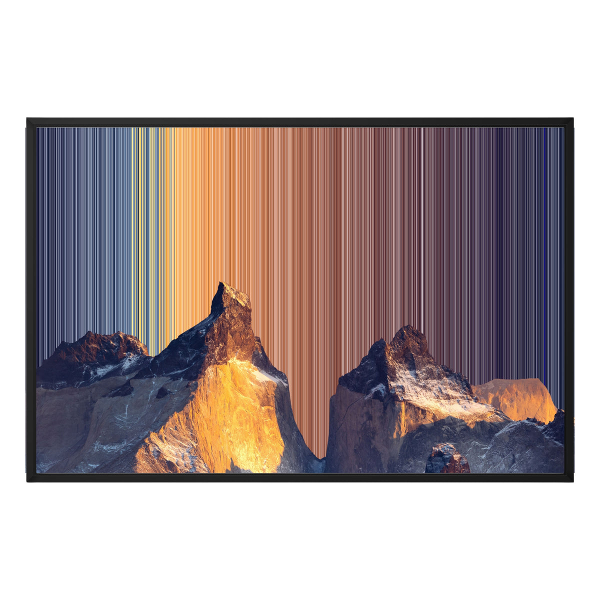 Leinwandbild mit Schattenfugenrahmen im Format 36×24", schwarzer Rahmen