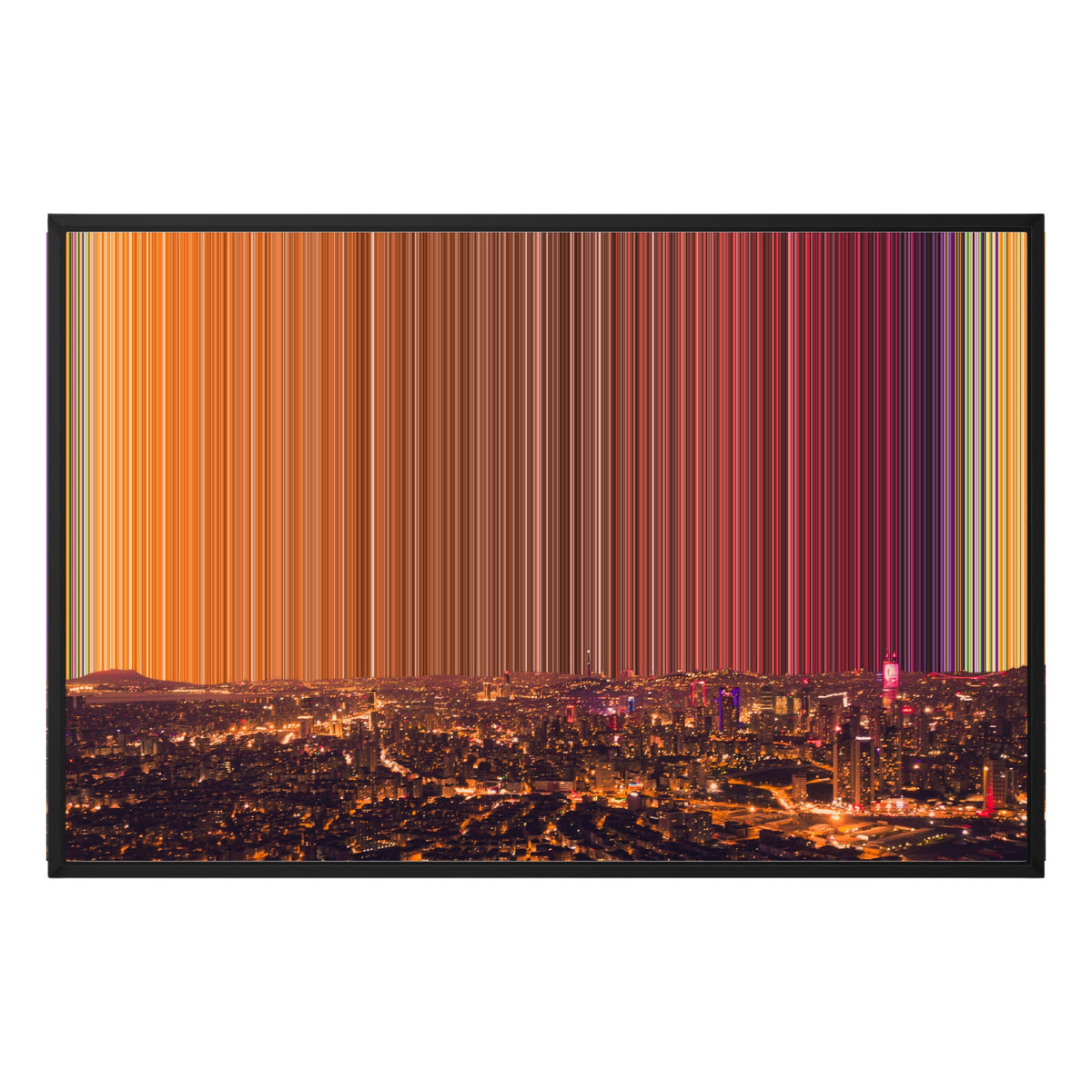 Leinwandbild mit Schattenfugenrahmen im Format 36×24", schwarzer Rahmen