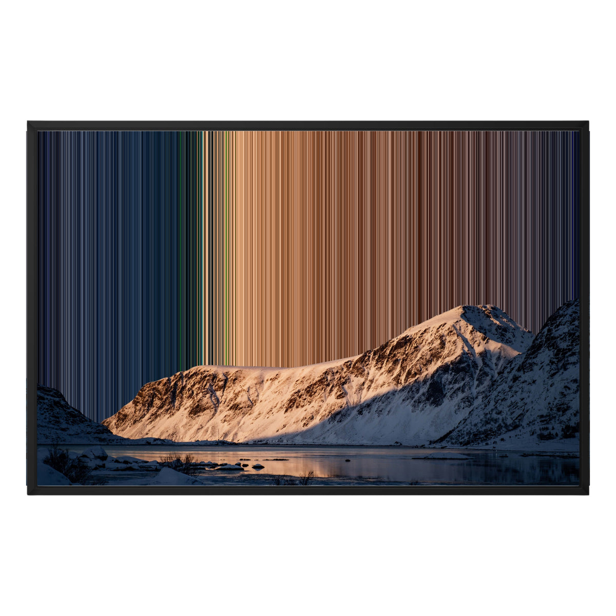 Canvas in baklijst, 36×24", zwarte lijst