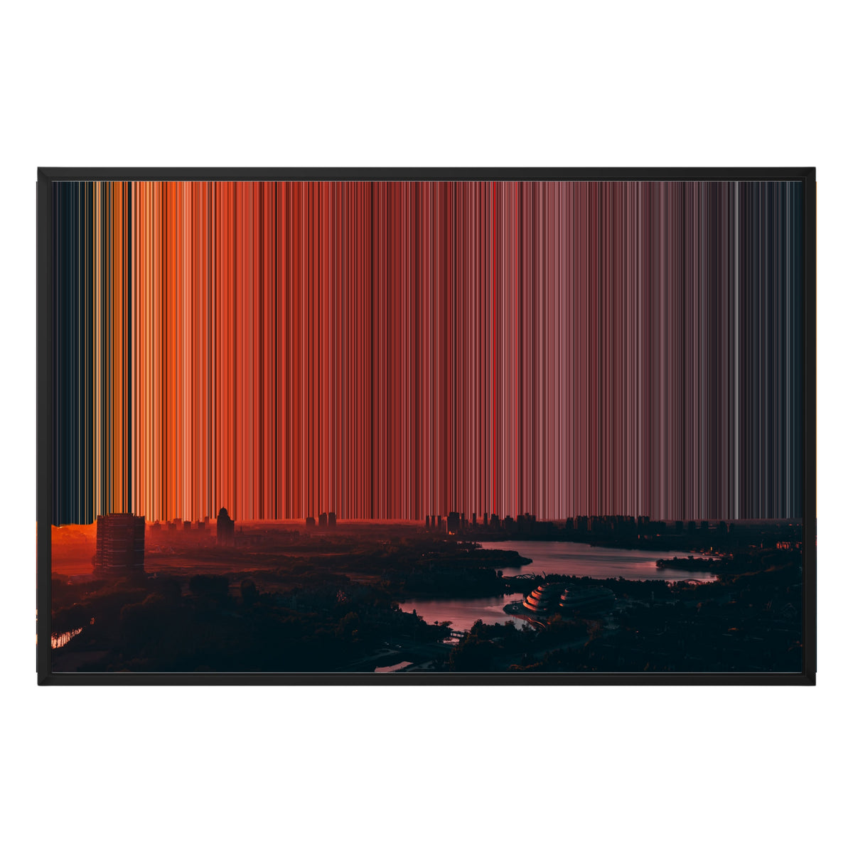 36×24" Float Frame Canvas - Black Frame variant