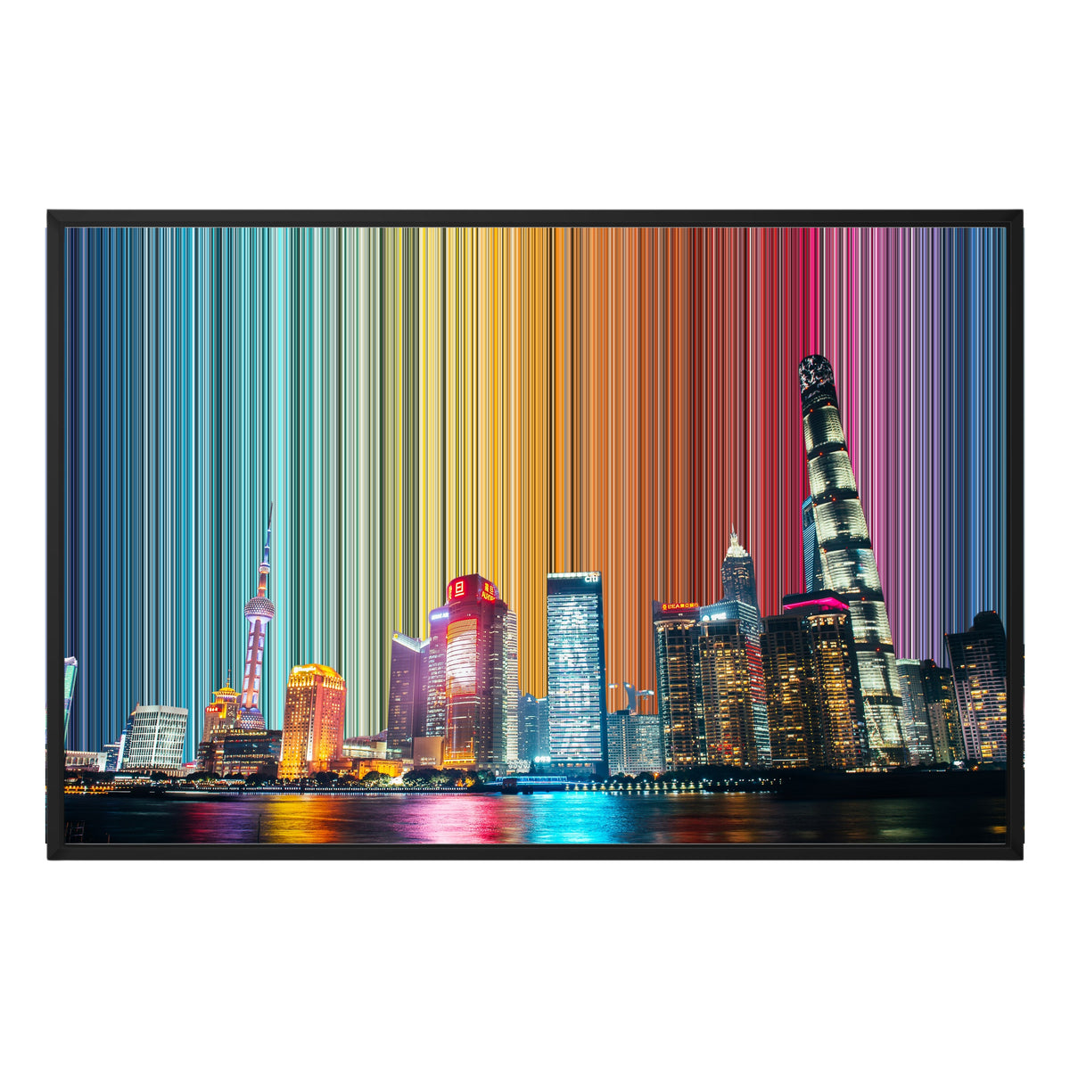 Lienzo con marco flotante, 36×24", marco negro