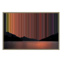 Lienzo con marco flotante, 36×24", marco de madera natural
