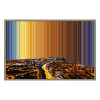 Lienzo con marco flotante, 36×24", marco de madera natural