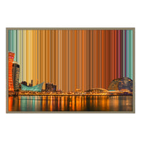 Lienzo con marco flotante, 36×24", marco de madera natural