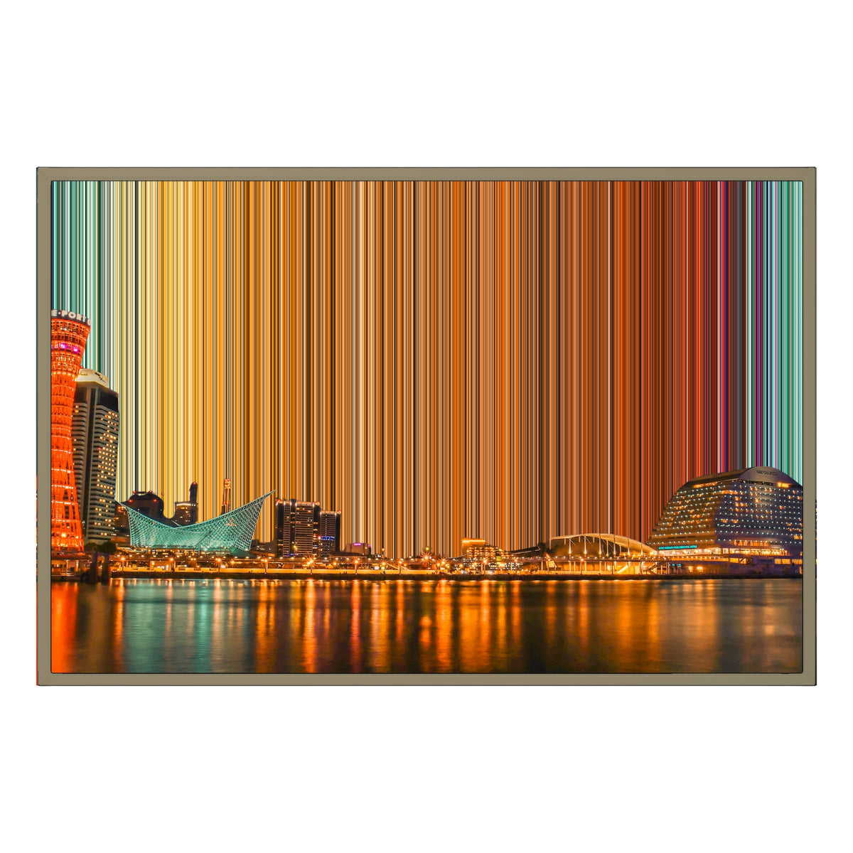 Lienzo con marco flotante, 36×24", marco de madera natural