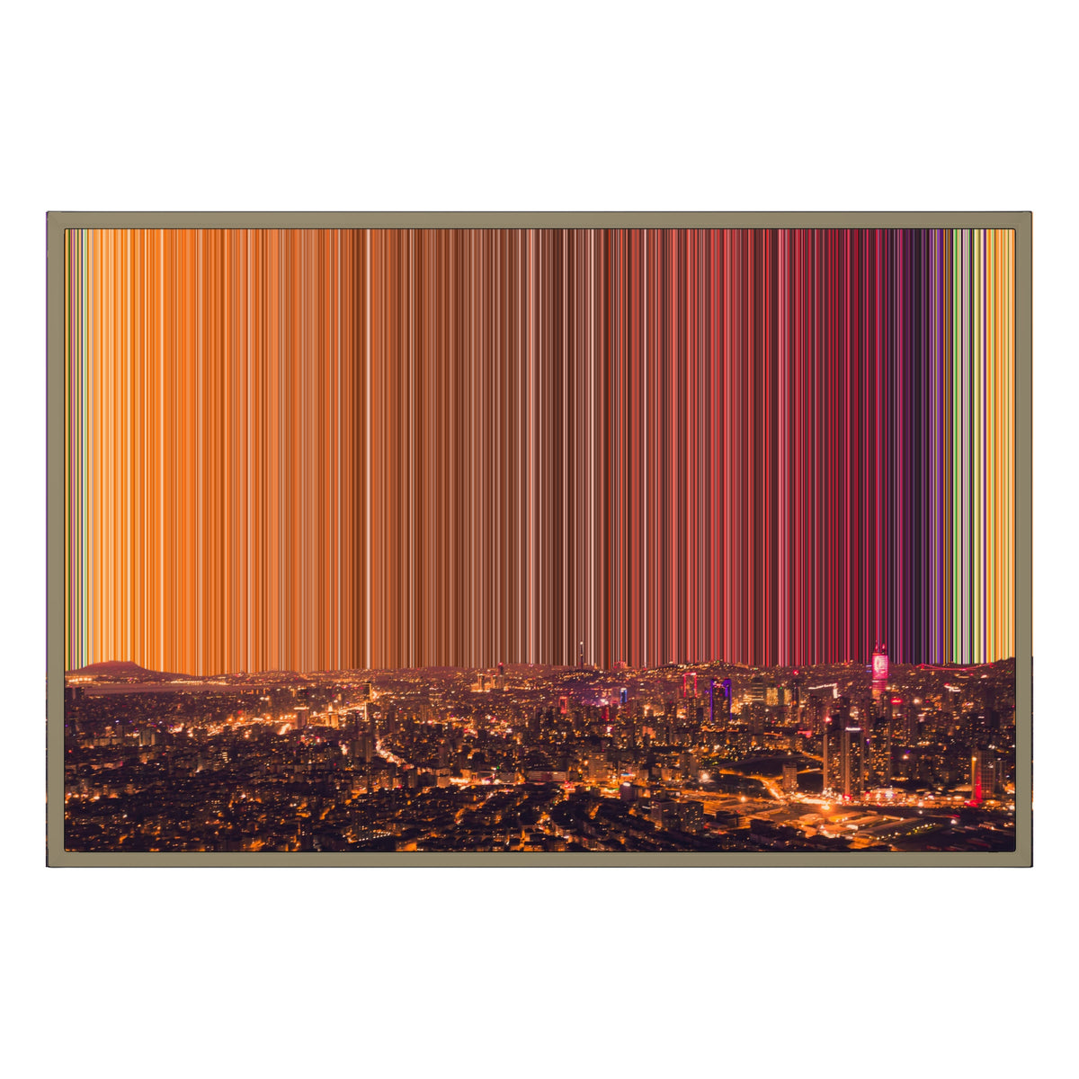 Leinwandbild mit Schattenfugenrahmen im Format 36×24", Rahmen aus Naturholz