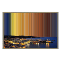 Lienzo con marco flotante, 36×24", marco de madera natural