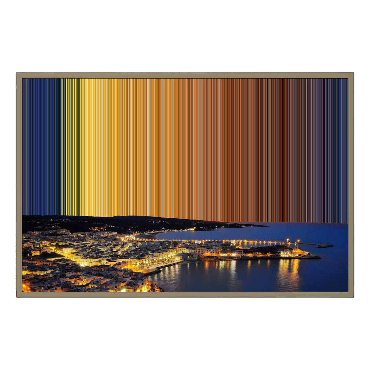 Lienzo con marco flotante, 36×24", marco de madera natural