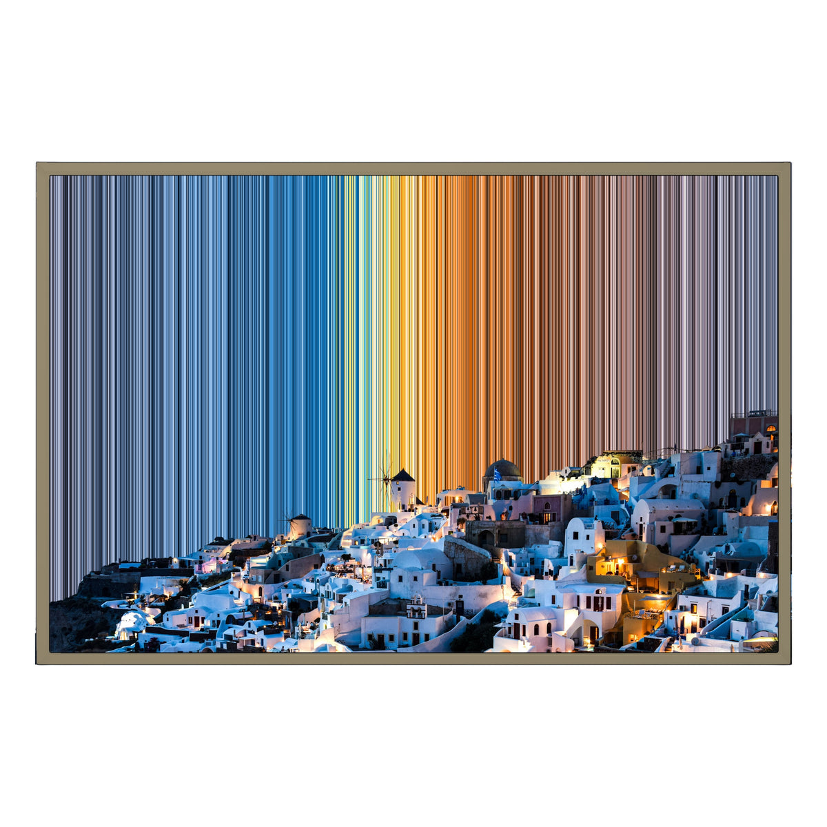 Lienzo con marco flotante, 36×24", marco de madera natural