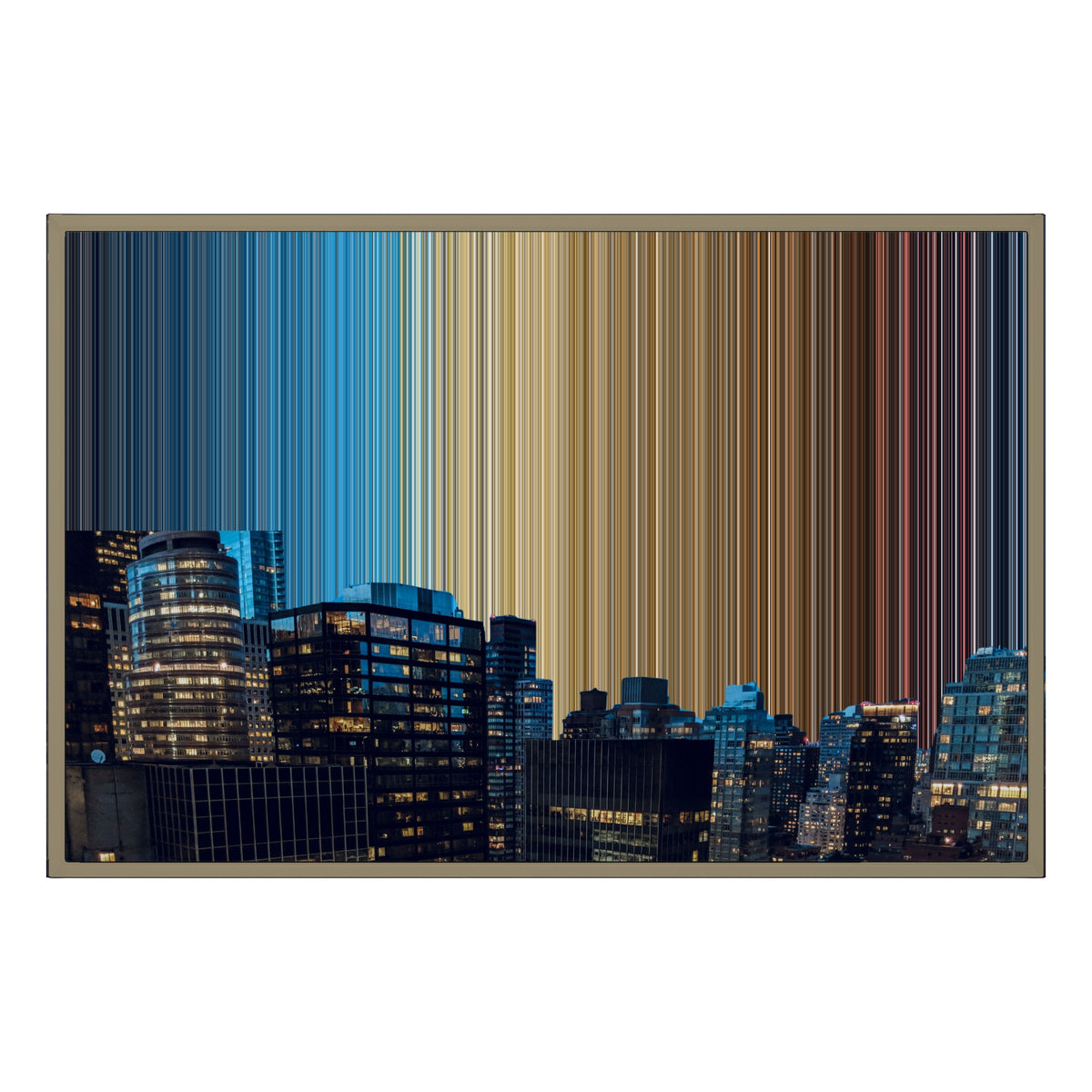Lienzo con marco flotante, 36×24", marco de madera natural