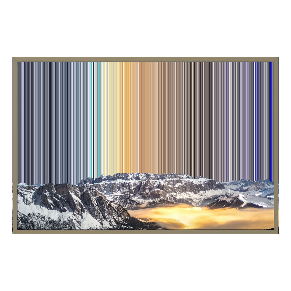 Lienzo con marco flotante, 36×24", marco de madera natural