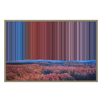 Lærred i floater-ramme, 36×24", ramme i naturtræ